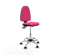 Taburete aýna as similpiel rosa base cromada ruedas autofrenantes 50m
