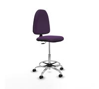 Taburete aýna cp bali morado base cromada ruedas autofrenantes 50mm