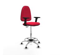 Taburete aýna cp bali rojo brazos 2d base cromada topes
