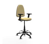 Taburete aýna cp similpiel crema brazos 2d base poliamida topes
