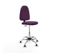 Taburete aýna cp similpiel morado base cromada topes