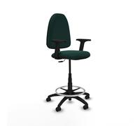 Taburete aýna cp similpiel verde botella brazos 2d base poliamida rue