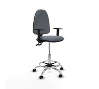 Taburete aýna cpdm bali gris brazos 1d base cromada ruedas autofrenan