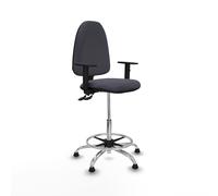 Taburete aýna cpdm bali gris oscuro brazos 1d base cromada topes