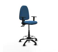Taburete aýna cpdm similpiel azul claro brazos 1d base poliamida rued