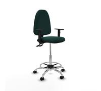 Taburete aýna cpdm similpiel verde botella brazos 1d base cromada rue