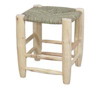 Taburete Bajo De Madera Y Fibra Kandice - Misterwils Furniture For Free Souls 37x40x37 Natural
