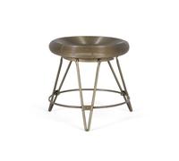 Taburete bajo fabricado en metal de estilo industrial