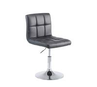 Taburete bajo palma v2 simil cuero negro 49x44x74 cm
