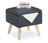 Taburete bajo puff tapizado banqueta moderna 120 kg taburete con almacenamiento