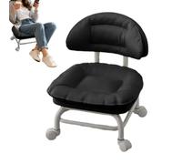 Taburete Bajo Rodante, Silla Giratoria Con Ruedas, De Taller | Ruedas silenciosas giratorias de 360 °, 50 X 35 Cm, taburete bajo rodante, silla acolchada, para taller, garaje