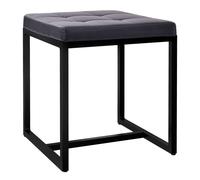 CLP Taburete Barci I Asientos Modernos | Taburete tapizado armazón de Hierro Recubierto de Polvo Negro, Color:Negro, Material:Cuero Sintetico