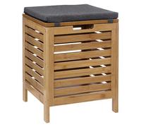 Taburete con almacenaje de bambú / Mueble baño