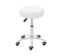 Taburete con ruedas - 48 - 61 cm - 120 kg - blanco | physa