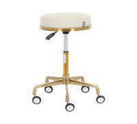 Taburete con ruedas - 51 - 64 cm - 150 kg - beis/dorado | physa