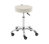 Taburete con ruedas - 530-710 mm - 150 kg - Beis | physa
