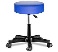 Taburete con ruedas giratorio 360° azul