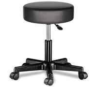 Taburete con ruedas giratorio 360° negro