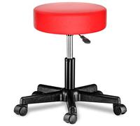 Taburete con ruedas giratorio 360° rojo