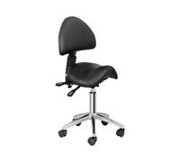 Taburete con ruedas para estética - 550-690 mm - 150 kg - Negro | physa