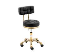 Taburete con ruedas y respaldo - 47 - 61 cm - 150 kg - negro | physa