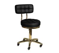 Taburete cosmético dorado am-961 negro