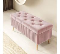 Taburete de almacenamiento tapizado con asiento, caja de almacenamiento para dormitorio/taburete de almacenamiento, taburete tocador maquillaje, sofá reposapies, salón reposapies, banco pie de cama (