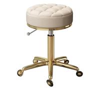 Taburete de bar con ruedas - Silla giratoria de elevación hidráulica para salón, spa, maquillaje y uso doméstico - Altura de la base 5-r 44-55 cm, ideal para profesionales Beau