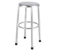 Taburete de bar creativo de acero inoxidable multifuncional alto y bajo, diseño industrial moderno, perfecto para cocina, restaurante y uso doméstico