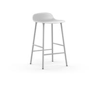 Normann Copenhagen Taburete de bar Form Chair con patas de metal blanco