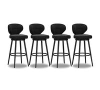 Taburete de bar giratorio de altura de mostrador, isla de cocina con respaldo bajo