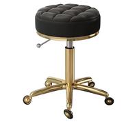 Taburete de bar hidráulico con ruedas - Silla giratoria de maquillaje de 44 a 55 cm para uso en salón, spa y mostrador, taburete de trabajo redondo de 5 colores para profesionales Beau