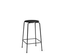 Taburete de Bar High Dot H65 Negro/cuero Negro