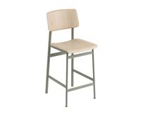 Taburete de Bar Loft Roble/ Verde Polvo Alt. 98,5