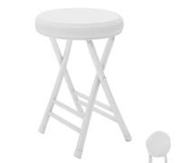 Taburete de bar plegable acolchado sin espalda, taburete de cocina plegable portátil ligero para el hogar, sala de recreo, cafetería y comedor