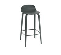 Taburete de Bar Visu con Base de Madera Verde Oscuro Alt. 88,5