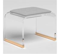 Taburete de ducha de acrílico, asiento de baño acolchado para sala de maquillaje, no requiere montaje, portátil y elegante, ideal para baño y uso versátil
