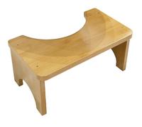 Taburete de inodoro - Asiento de inodoro de madera, patas de altura ajustable, patas niveladoras roscadas, estabilidad antiinclinación, marco de madera dura premium, perfil estrecho que ahorra espacio
