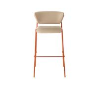Taburete de Jardín 4 Patas Asiento tapizado Apilable Sin Brazos Scab Lisa Waterproof 2862 ZE WP 88 Naranja