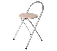 Taburete de madera metal plegable, silla plegable, 67 x 36 x 44 cm Multicolor