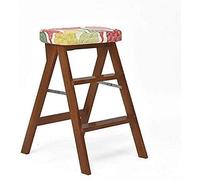 Taburete de madera, taburete alto de cocina - Silla plegable multifuncional, silla sencilla, banco para adultos, taburete para el hogar, taburete de madera maciza, reposapiés, taburete (multicolo