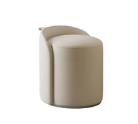 Taburete de maquillaje pequeño para dormitorio, sala de estar, taburete giratorio de piel, moderno y simple