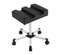 Taburete de pedicura, reposapiés para el cuidado de las piernas, reposapiés con ruedas, reposapiés, ajuste de altura 50 - 70 cm, taburete para salones, spa, tiendas de cuidado de pies