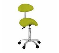 Taburete de sillín con respaldo - 3 colores - Taburete verde, negro, blanco