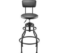 Taburete de taller con altura ajustable, asiento para trabajar en el garaje, capacidad de carga de 300 libras, con respaldo