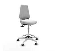 Taburete Elche blanco AS bali blanco base blanca ruedas 65mm engomadas