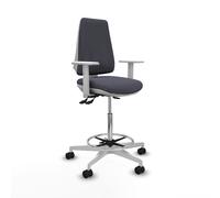 Taburete elche blanco as bali gris oscuro brazos blancos base blanca r
