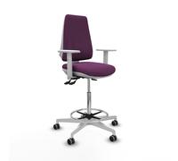 Taburete elche blanco as similpiel morado brazos blancos base blanca r