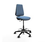 Taburete elche cp bali azul cielo base piramidal ruedas 65mm nailon