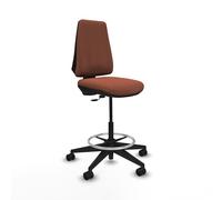 Taburete elche cp bali marrón base piramidal ruedas 65mm nailon